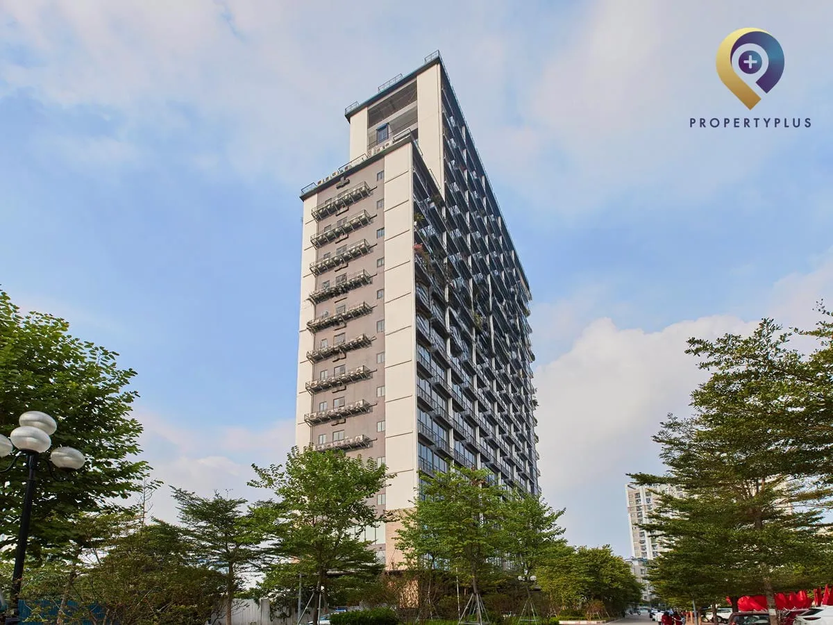 PentStudio building exterior from Westlake, Hanoi
